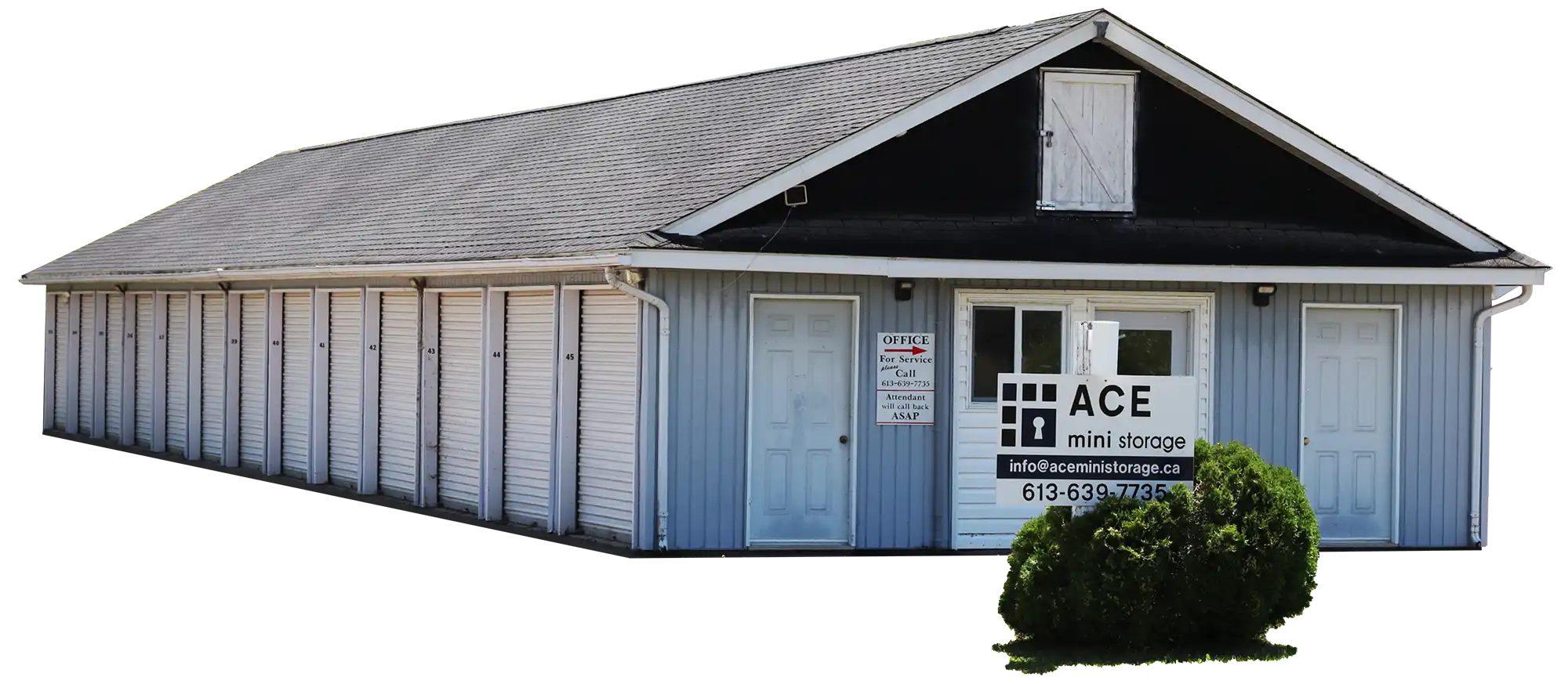 Ace Mini Storage units angled view